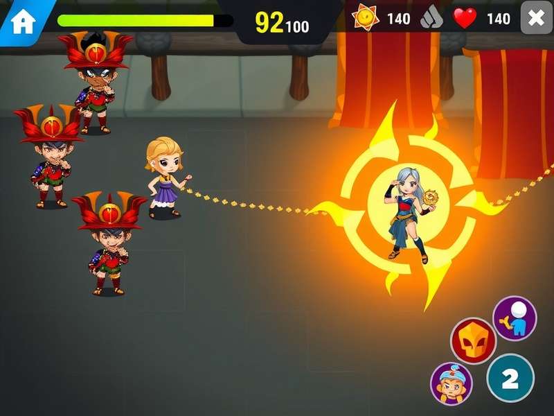 Priconne gameplay screenshot showing character battles